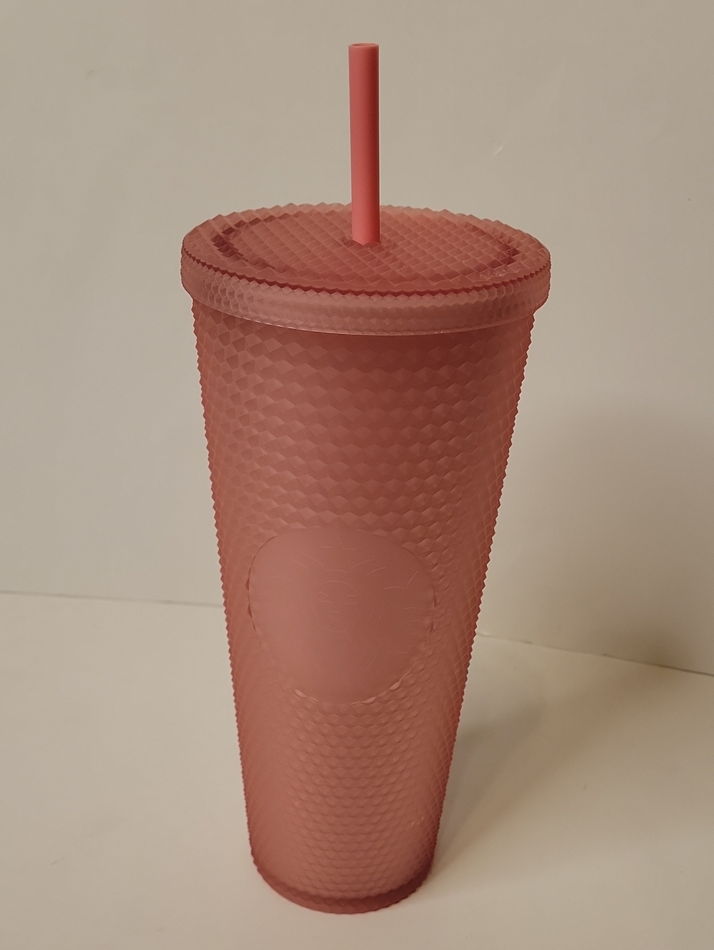 Starbucks Matte Rose Pink Studded Tumbler with Straw